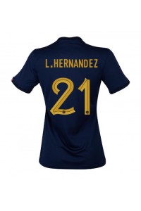 Fotbalové Dres Francie Lucas Hernandez #21 Dámské Domácí Oblečení MS 2022 Krátký Rukáv